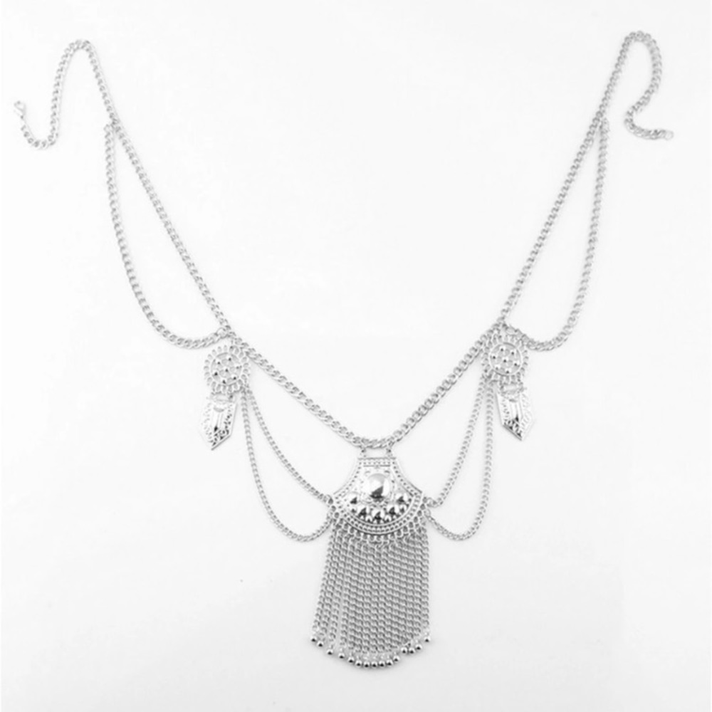 Boho Silver or Gold Belly Chain Layered Jewelry - Picture 4 of 5
